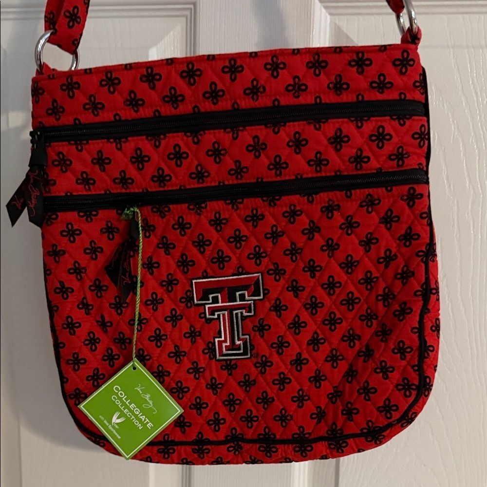Texas Tech Red Patterned Crossbody Bag